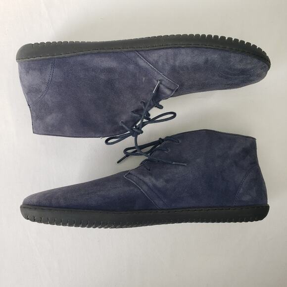 Groundies Milano Urban Barefoot Shoes Boots Size EU 45 US 12 Mens Blue Suede main image 11